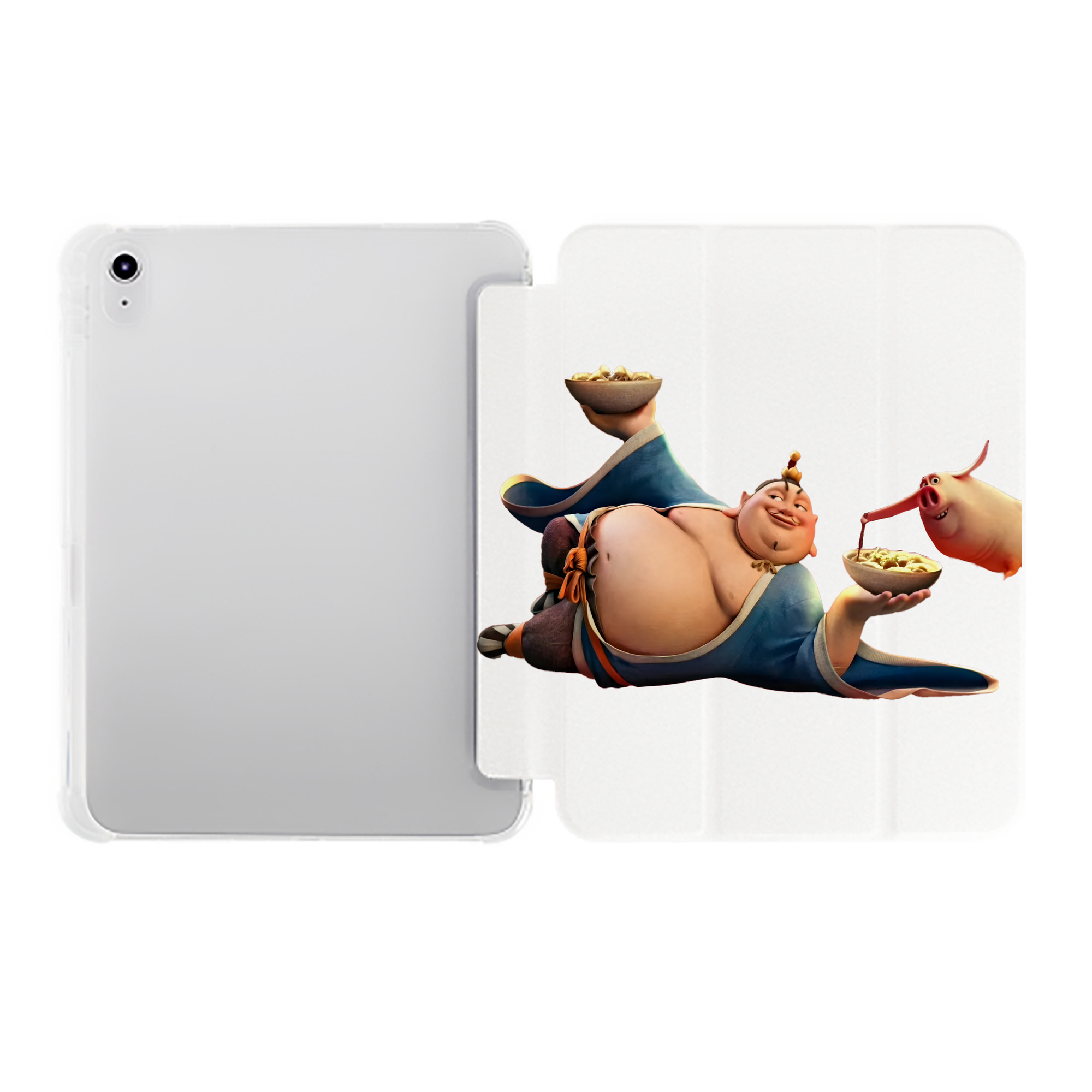 （画像用） Ne Zha 2 ナタ 魔童の大暴れ IPad ケース ペン収納付き 三つ折りスタンド PUレザー×シリコン 対応機種9.5/10.5/10.9インチ